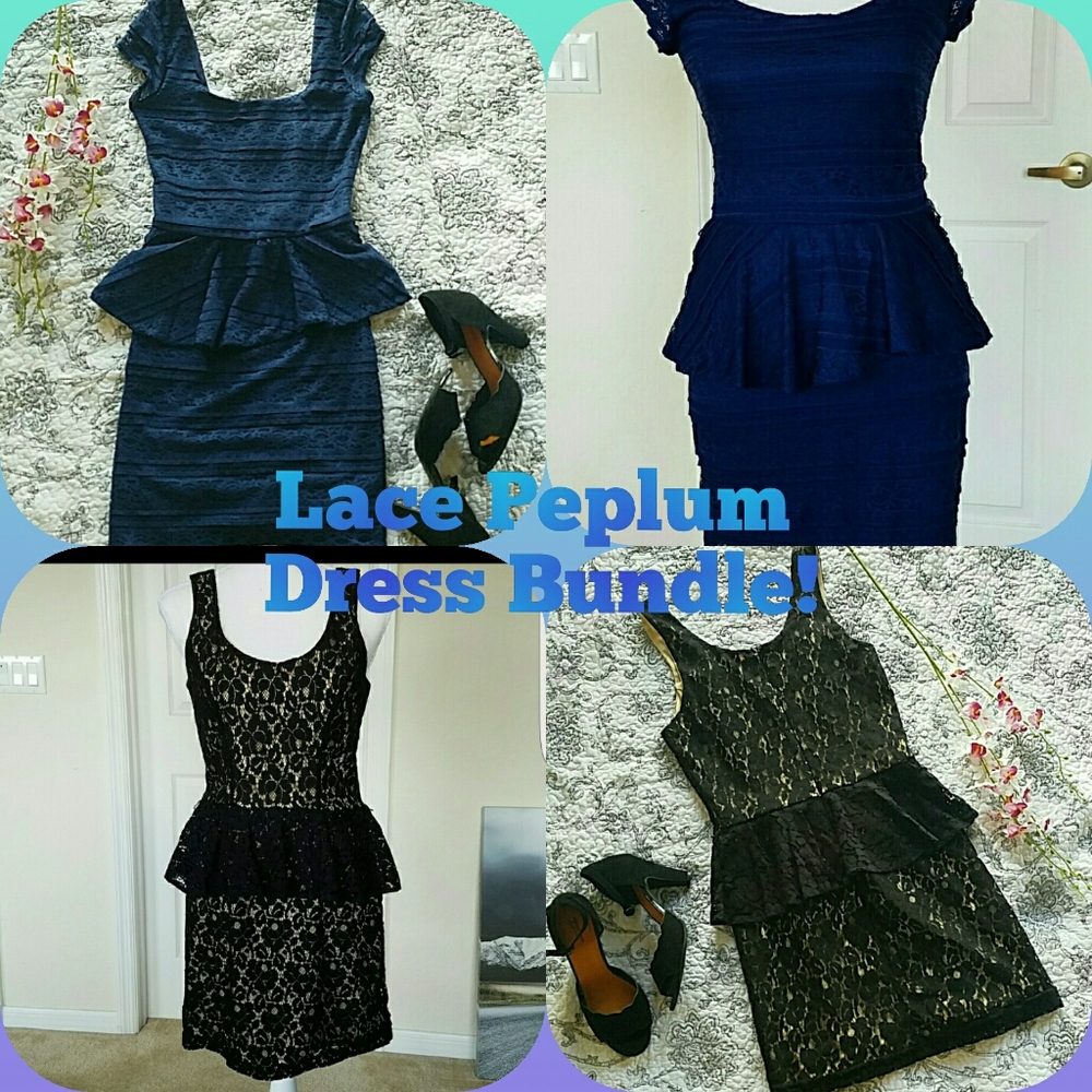 BOGO! 2 Peplum Dresses, 1 NWT